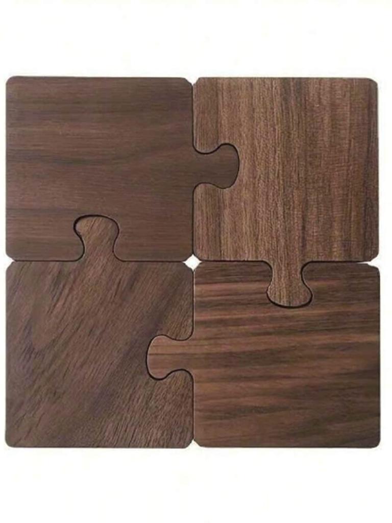 Creative solid wood biscuit coasters, household mugs, coffee coasters, wooden insulation mats, dining table heat-resistant mats