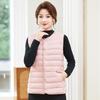Crew neck light cotton clothes vest vest autumn and winter vest splicing vest outer wear vest