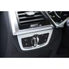 For BMW X3 G01 X4 G02 2018- Matte Silver Headlight Control Button Cover Trim
