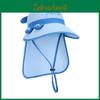Kids Summer Cartoon Bucket Hat With Removable Cape For Sun Protection And Breathability