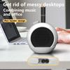 Digital Alarm Clock Portable Bluetooth Speaker Temperature Display  Music Player  Rechargeable for Home Outdoors Travel Bathroom