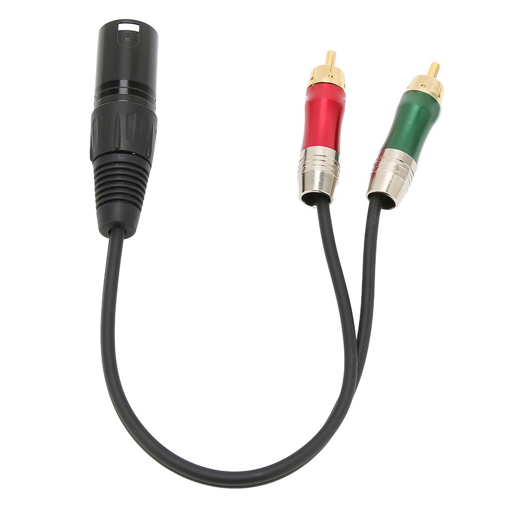 XLR to DC 3.5mm Dual RCA Male Cable Stereo Lossless Universal Microphone Splitter Wire for DVD VCDXLR Male to 2RCA 2m