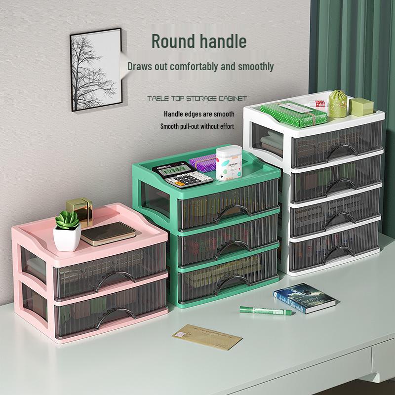 Eleganter Mehrschichtiger Desktop-Kosmetik-Organizer mit Transparenten Schubladen