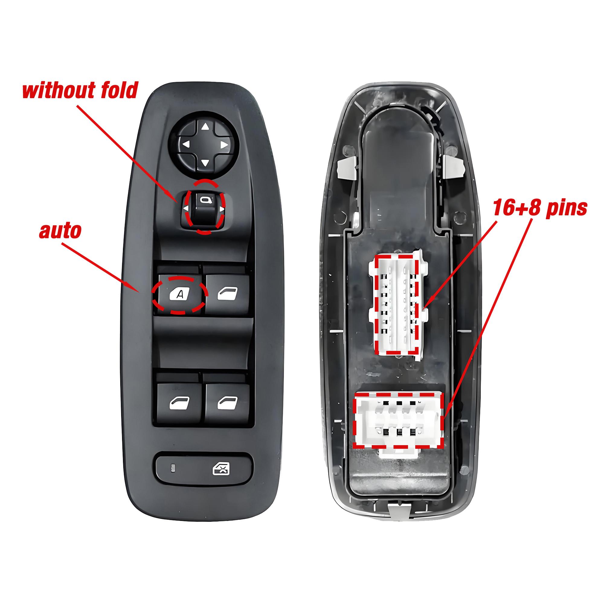 98087871ZD For Peugeot 208 301 308 408 2014-2017,Electric Power Window Glass Lifter Control Button OE 98074445ZD 98087871ZD