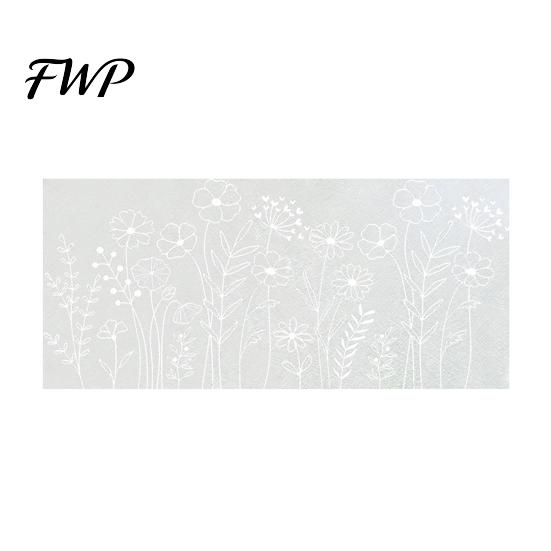 Static Glass Sticker Frosted Flower Floral Plants Decorative Window Cling Non-adhesive Waterproof UV Sun Blocking Cover for Home Office Kitchen Plant