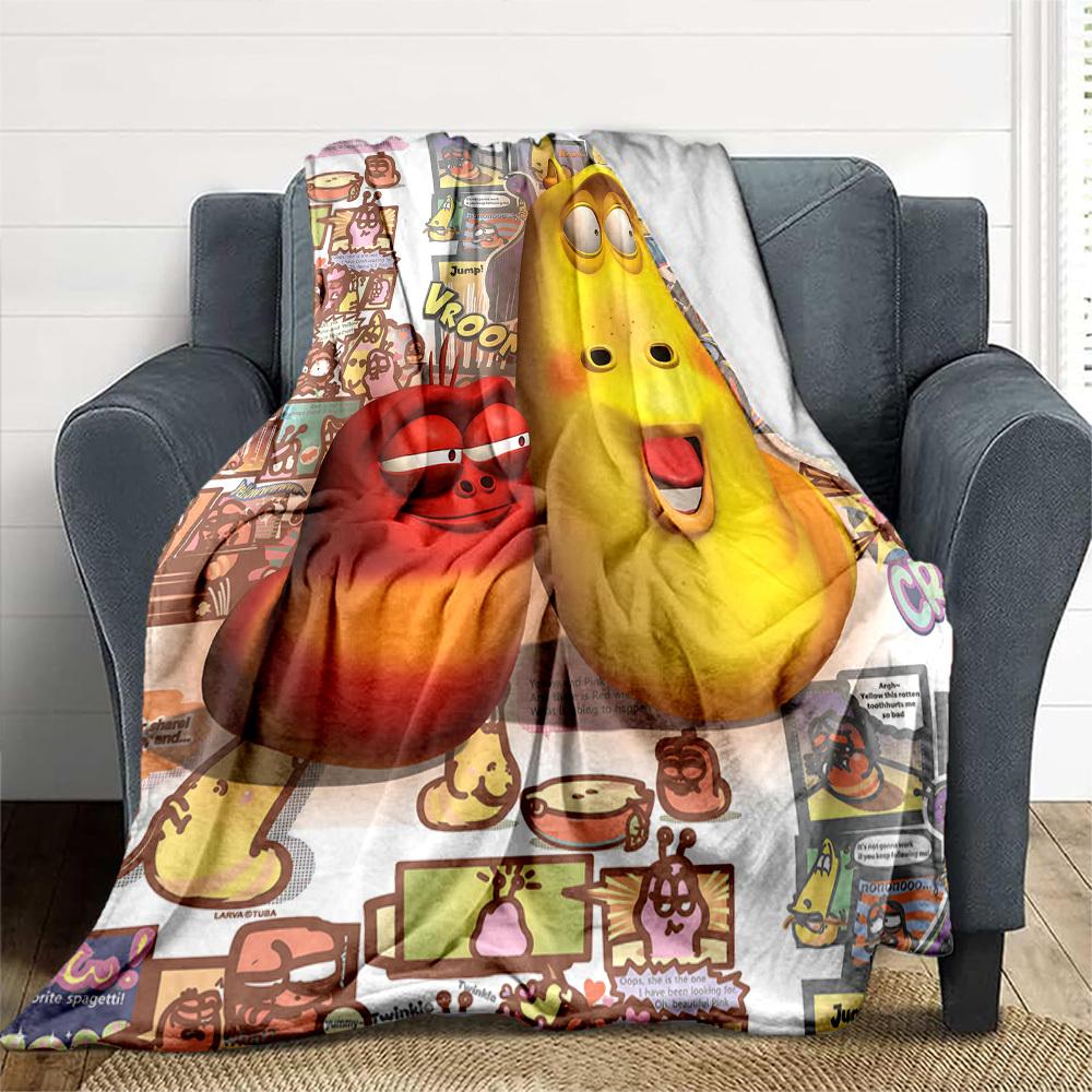 1 Stück Larva Love Outdoor-Decke Leichte Flanelldecke, Ganzjahresnutzung für Sofa, Bett, Reisen, Camping, Wohnzimmer, Büro, Couch062