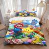 Mario Friends Adventure Print 3Pcs Bedding Setduvet Cover With 2 Bedropillowcase Home Birthday Gift