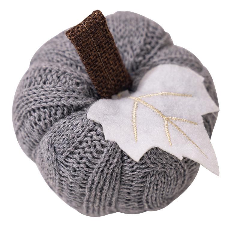 New Thanksgiving Decorations Orange Pumpkin Pendant Harvest Festival Knitted Pumpkin Decoration