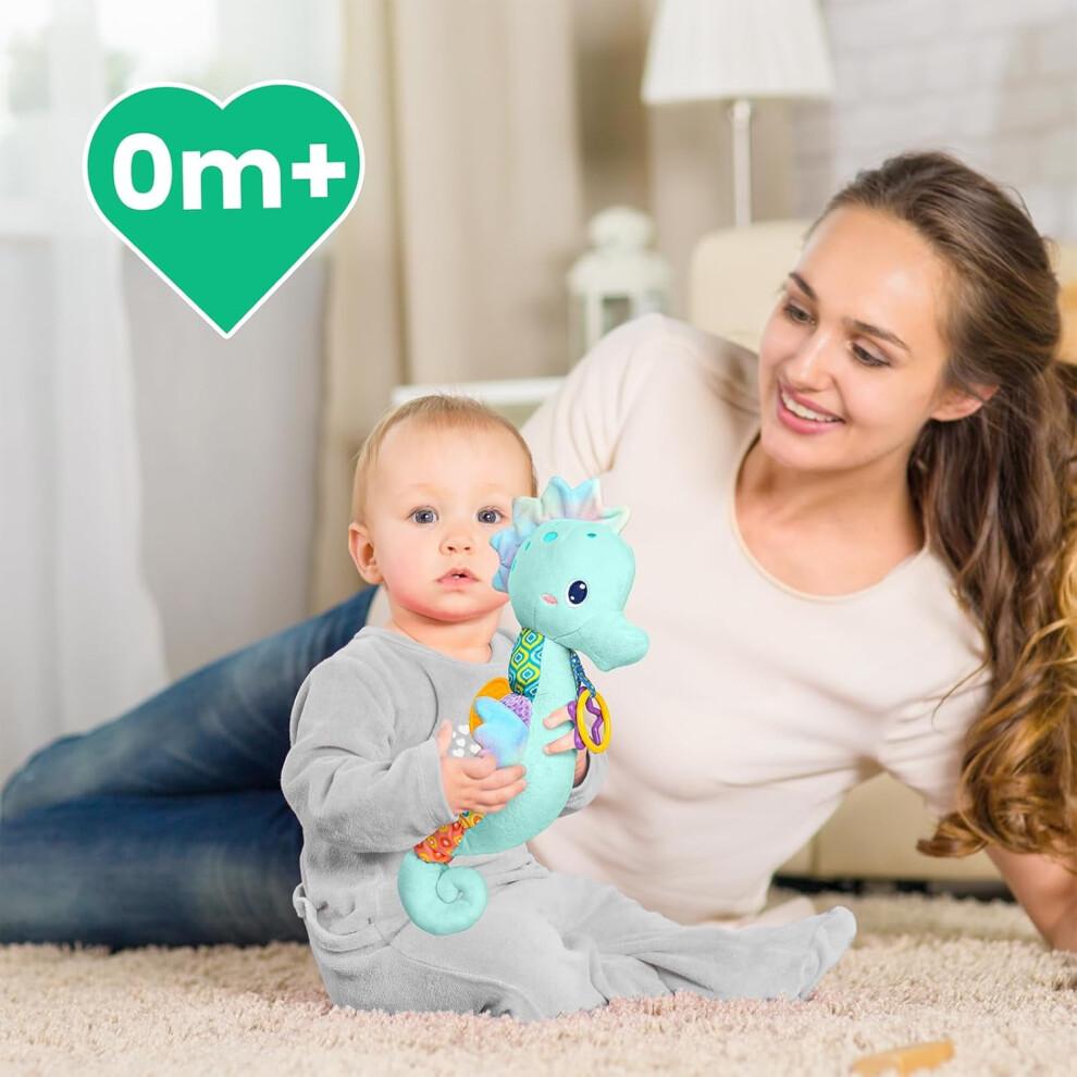 Plush Musical Caterpillar Sensory Toy for Babies 0-13M, Tummy Time Infant Toy with Crinkle, Rattle & Music Box, Compatible with Newborn Girls Gifts