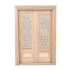 Realistic Wooden Double Screen Door 1/12 Dollhouses Furniture Model Figurine Perfect for Miniature Home Decors Project