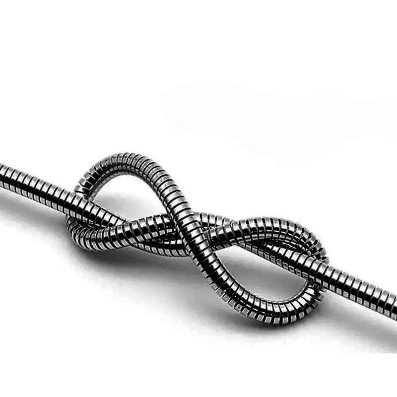 66W 6A Type C Charge Data Cable Spring Metal Braided For Xiaomi 12Pro  K60 Samsung S6 S7  P40 P60 Android Phone USB C Cord