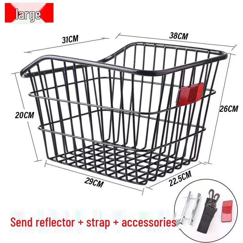 Large Capacity Mountain Bike Front and Rear Cargo Baskets with Accessories
