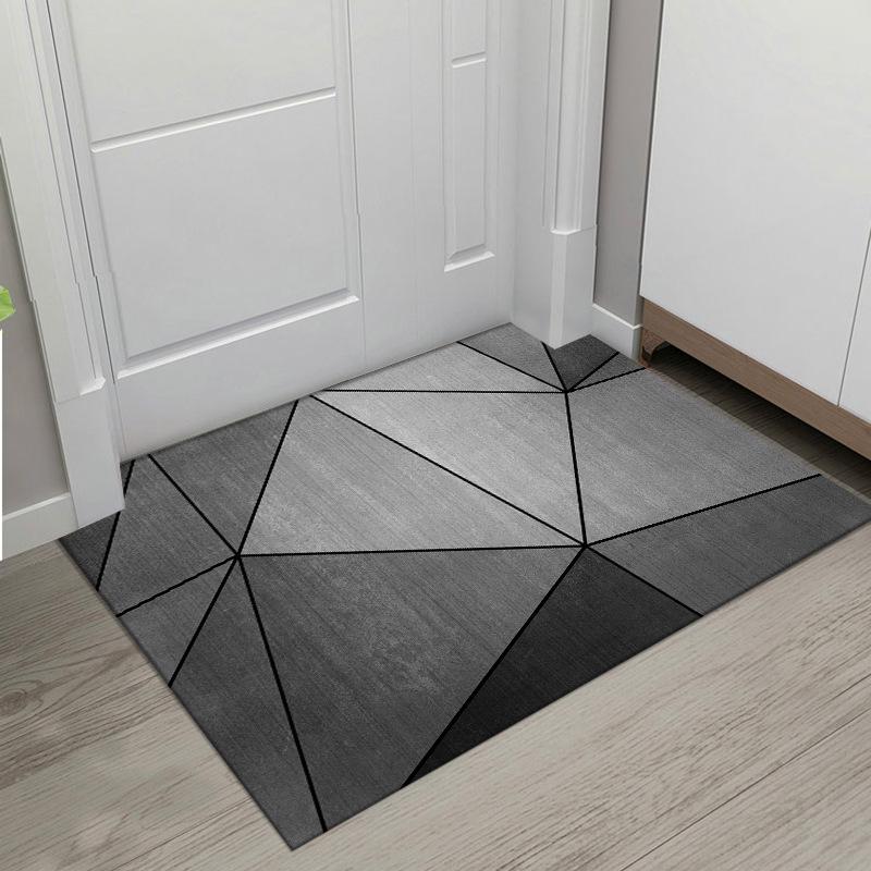 Nordic Wind Crystal Velvet Floor Mat Absorbent Non-slip Mat for Bathroom Door Household Dirty and Washable Door Mat