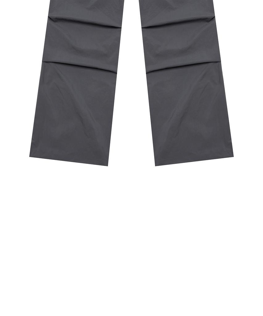 LUVISTRUE Curved L Comfy Parachute Pants(Charcoal)