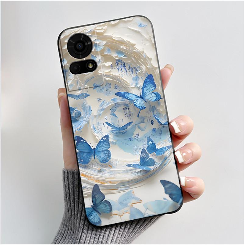 Cute Case For TCL K23 / TCL K24 Funda TCL 50 LE T510SPP Capa Printing Shell Protective Cover Soft Silicone Cartoon Black Casing