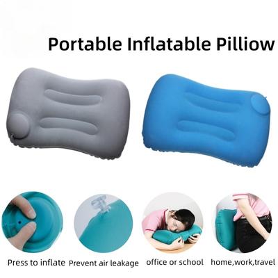 Travel Pillow Air Inflatable Car Pillows Pillow Folding Press Type Bed Pillows Neck Cushion Home Office Supplies