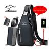 Men's Waterproof Oxford Cloth Crossbody Chest Bag - Korean Style, Trendy, Wear-Resistant, Single Shoulder Bag