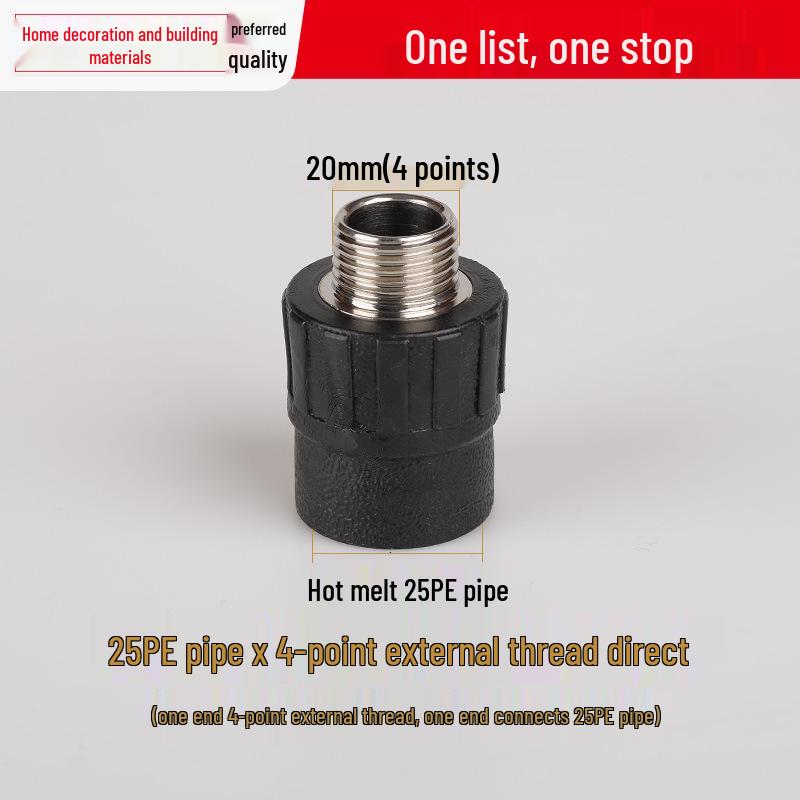 Vícevelikostní vodovodní potrubní tvarovka: Vnitřní/Vnější závitové koleno T pro 4, 6 a 1-palcové potrubí