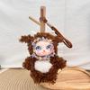 Fluffy Plush Cute Curly Rabbit Plush Charm Soft Vinyl Face Bunny Doll Pendant  Gift for Friends