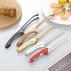 Silver Stainless Steel Bbq Tongs Non Slip Easy Clean Reusable Cooking Utensils For Serving Food Camping Bbq Buffet Oven Tools