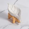 Modern Ceramic Soap Holder NonSlip Base Golden Leaf Pattern Soap Dish Organizers Tray for Bathroom Kitchen Essential