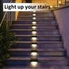 Solar Deck Lights 32 Pack Outdoor Step Lights Waterproof Led Solar Lights for Railing Stairs Step Fence Yard Patio and Pathway
