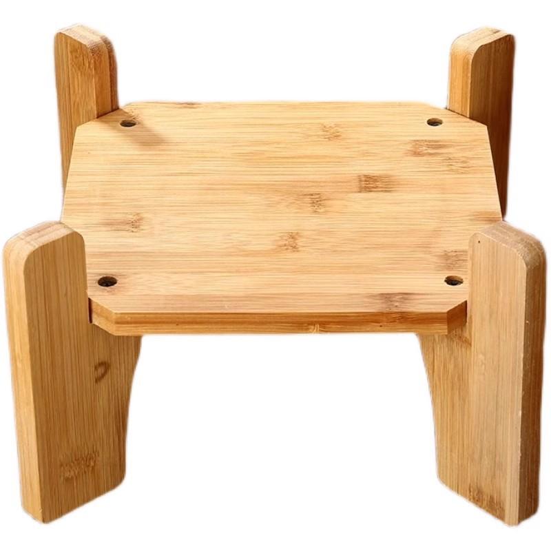 Solides Bambus Weinflaschen- und Vasen-Präsentationsregal