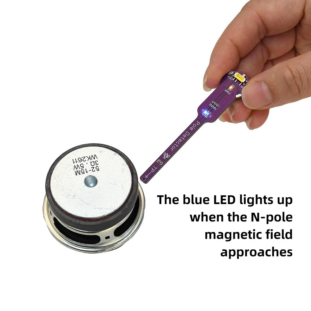 Handheld Magnetic Pole Detector Induction Magnet Direction Recognition NS Identification Module with Dual Nolor LED Indicator