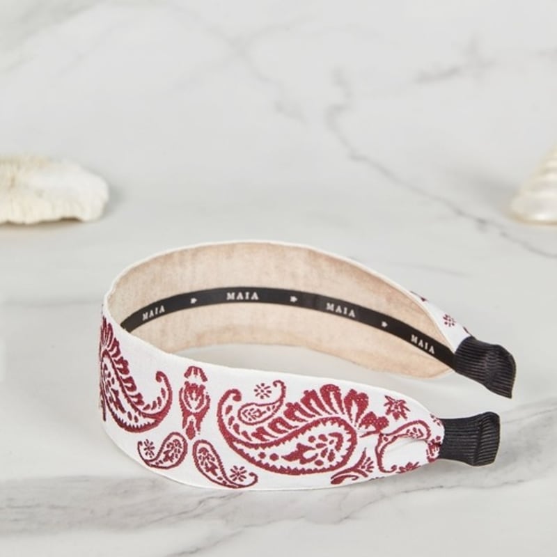 MAIA Paisley Hairband - Minja-type Wine