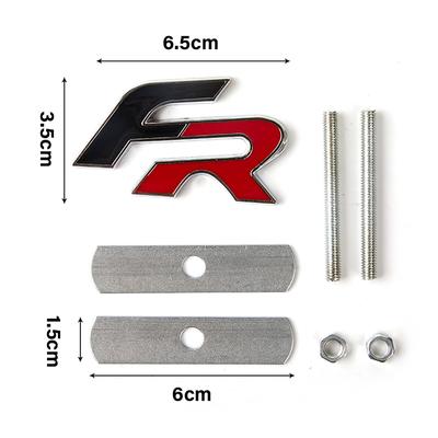 3D FR Auto Front Grill Zink Legierung Abzeichen Emblem Für Auto Karosserie Zubehör Auto Abzeichen