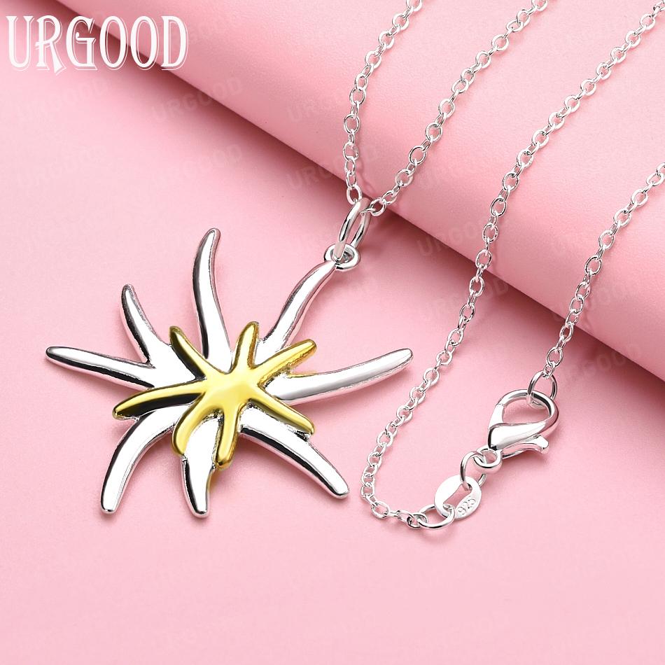 

Ожерелье с геометрической подвеской из стерлингового серебра 925 пробы, модные свадебные украшения 45cm