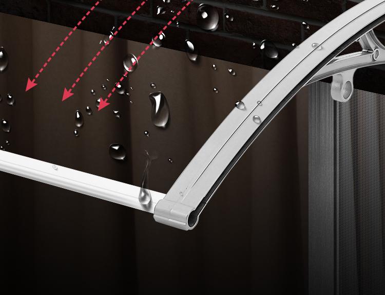 Aluminum Alloy Silent Awning Sunshade for Outdoor Windows