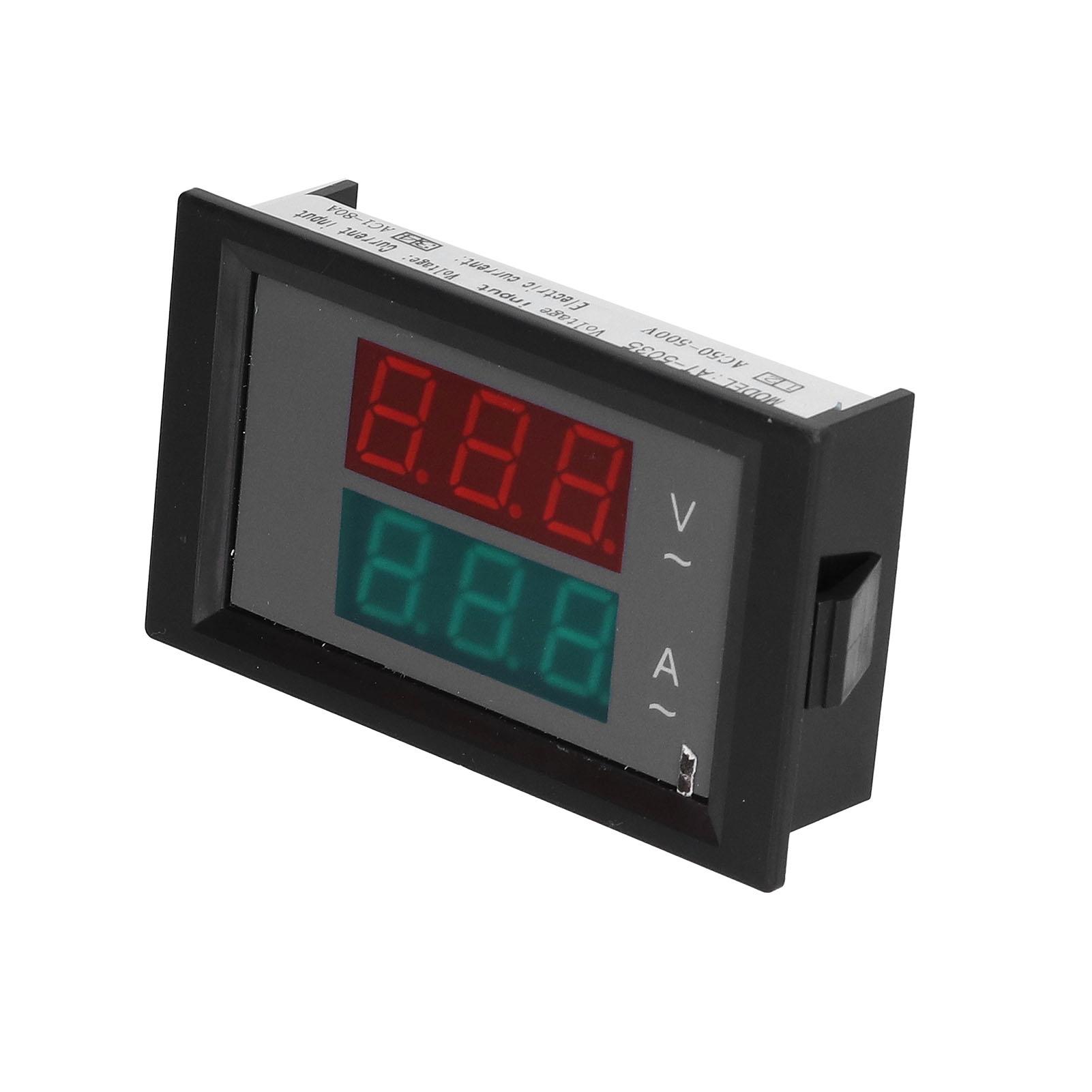 

AT‑5035‑A V AC Вольтметр з цифровим дисплеєм 50‑500В 1‑80А Цифровий дисплей