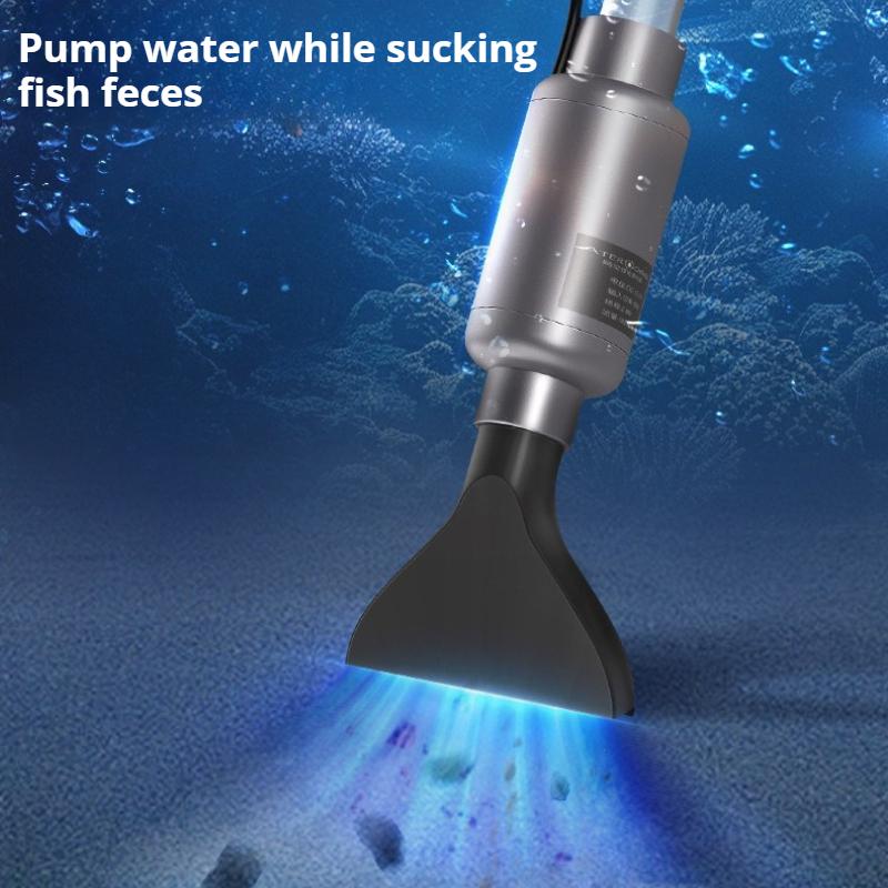 Fish Tank Sand Cleaner Pump Large Flow Water Poop Cleaner Automatic Electric Aquarium Vacuum Fishbowl Washer Cleaning Tools