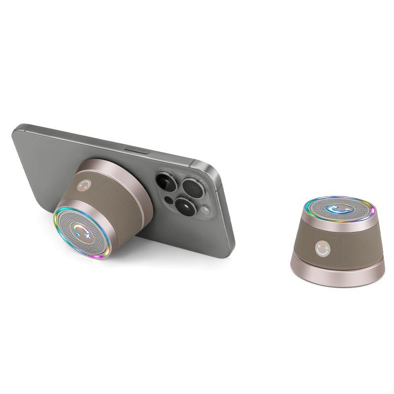 New Outdoor Camping Audio Mini Portable Magnetic Mobile Phone Holder Bluetooth Speaker Subwoofer
