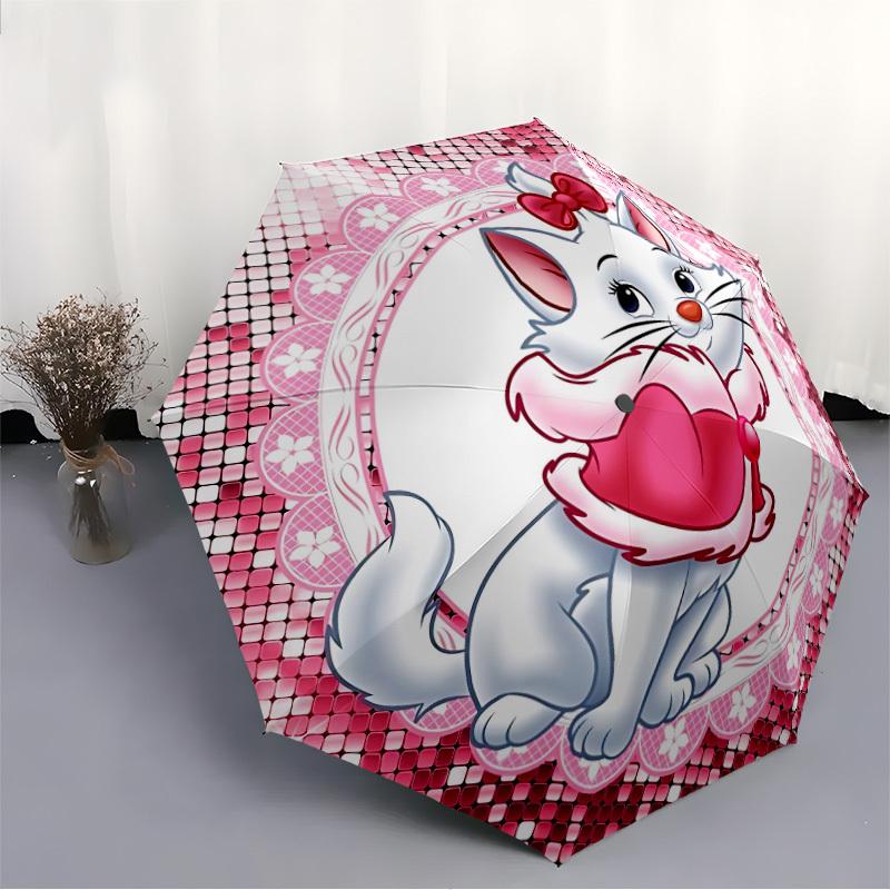 1pc Kitten, Pink Open/Close Folding Umbrella - Raining Gear for Travel Umbrella, All- Portable Umbrella for & Men 8-Rib yy251229037