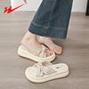 Double Star Summer Wear New Fairy Style with Skirt Platform Beach Sandals Pregnant Women One-word Drag