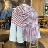Autumn and Winter Advanced Sense Qiandongge Fringed Scarf Girls Versatile Thickened Warm Scarf Long Shawl