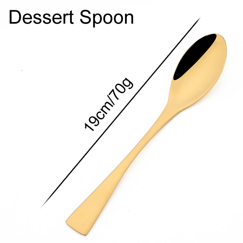 1pc 304 Stainless Steel Tableware Gold Dinnerware Steak Knife Service Fork Spoon Cutlery Salad Fork Spoon Butter Knife Flatware