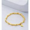 Elegant 18k Gold-Plated Bamboo Bangle: Chic Design, Light Luxury, High-End, Fashionable Bracelet for Women, Symbolizing Good Luck