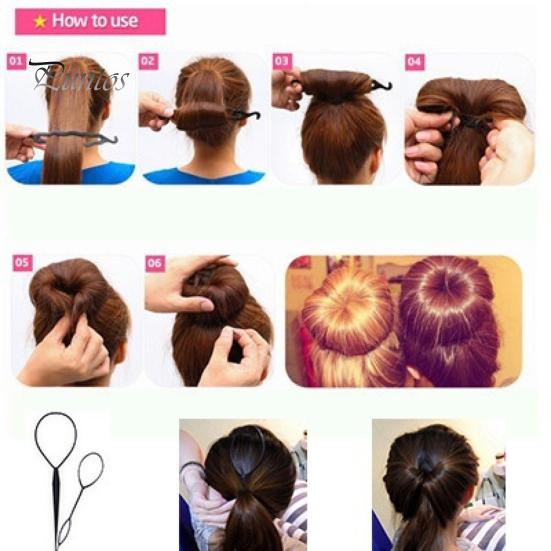 5Pcs Women Pull Hair Hook Needle Stick Fishtail Coil Comb Hairstyling Tools