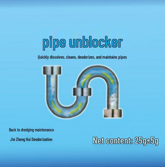 Powerful Pipe Unblocker for Kitchen & Toilet - Sewer Deodorizer & Cleaner