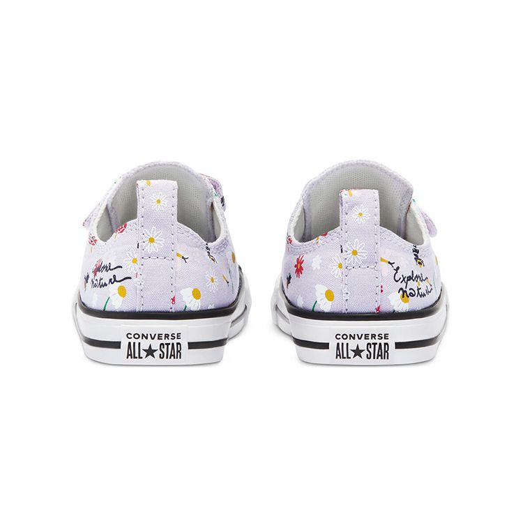 Converse Chuck Taylor All Star Low Top Lightweight Comfortable Low Top Walking Shoes Baby Sneakers White Multicolor 771138C