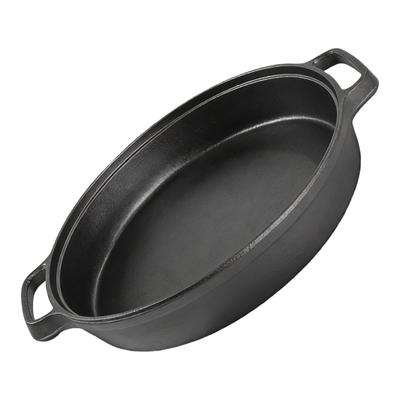 Bandeja Gourmet para Barbacoa Sartén de Hierro Fundido Construcción Sólida de Hierro Fundido Distribución Uniforme del Calor Desarrolla Antiadherencia con Curado