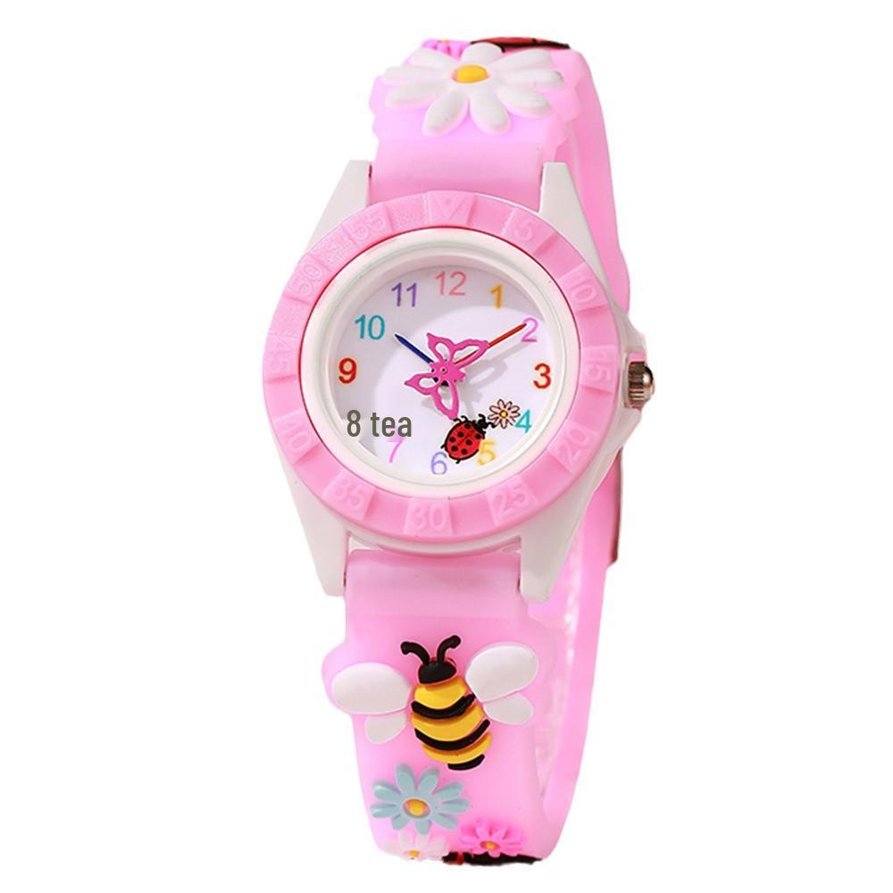 Fashionable Women's Cartoon Bee Silicone Strap Quartz Watch