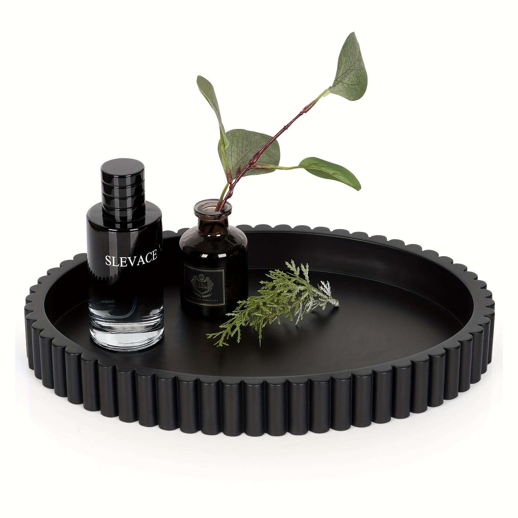 

Modern Black Silicone Round Tray, Suitable for Coffee Table Decor - an Artistic Centerpiece with a Minimalist Design, Perfect for Home Decoration чорний