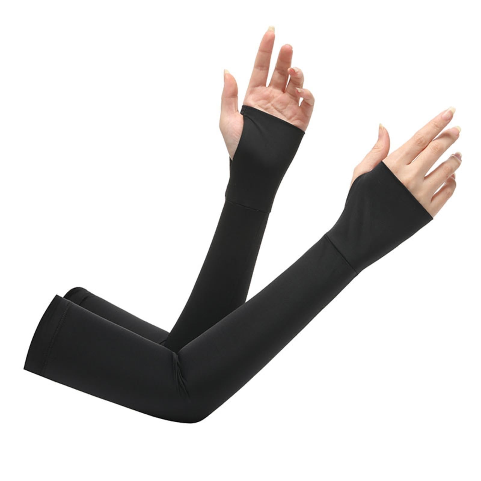 

UV Protection Cooling Arm Covers Sun Protection Long Sleeves for Men and Finger Loop UV Protection for Both Unisex Women, Type, Arms,