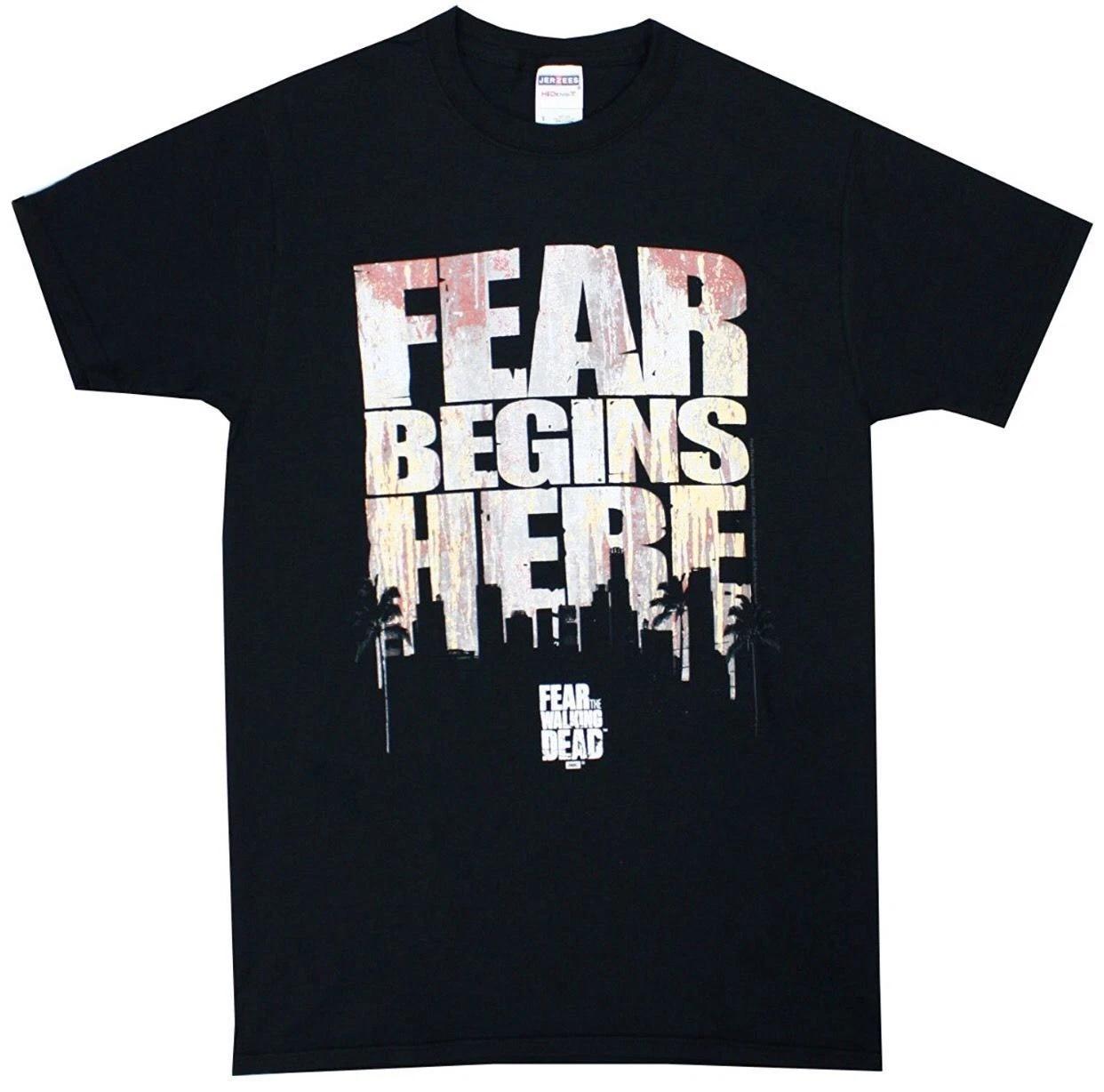 

The Walking Dead: Fear Begins Here 100% Cotton T-shirt Mens Tees Top - Adult/Unisex - all different sizes! 2XL