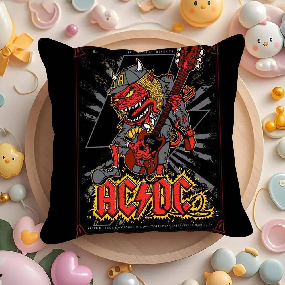 Hot AC-DC Rock Band  Pillowcases cushion covers living room sofas home decor gifts