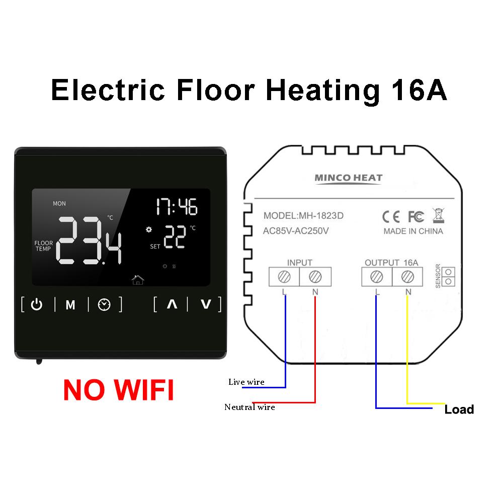 3A 16A Thermostat für Wasser-/Gaskessel/Elektrische Fußbodenheizung Programmierbarer Digitaler Intelligenter Temperaturregler